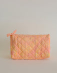 Coral Gingham Quilted Bag